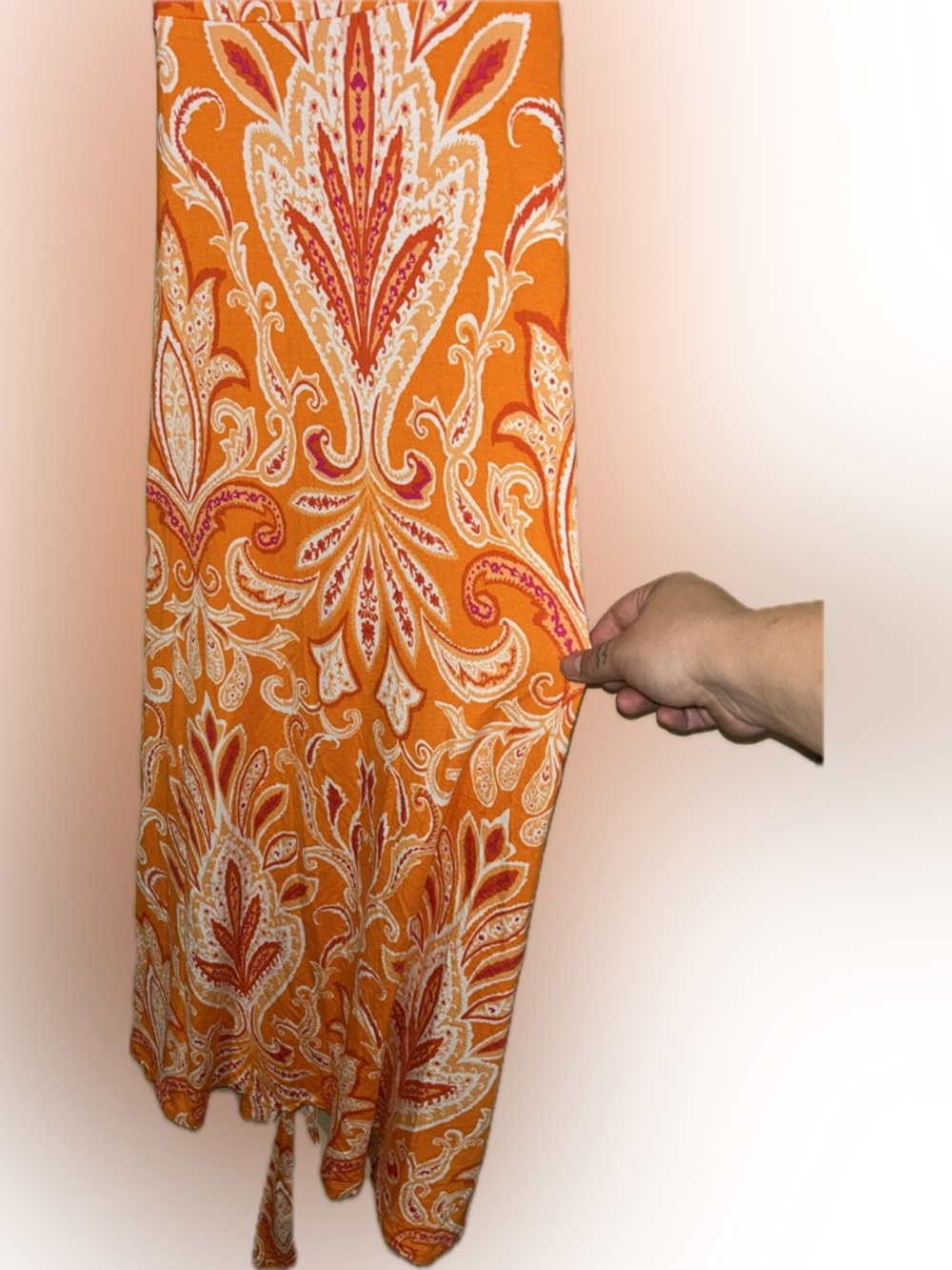 🔥5/$35🔥Loft Paisly Dress- Size L - Picture 10 of 12